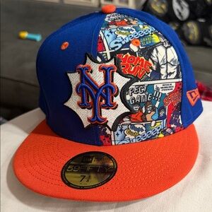 New Era Blue and Orange Comic Design Cap